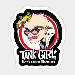 Tank Girl Circle (Black Print) Sticker